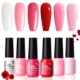 thumbnail image 1 of Gellen Gel Nail Polish Kit, 6 Colors Glossy White Pink Red UV Gel Polish Set, Soak Off Nail Polish Set for Home DIY Manicure, Gifts for Women, 1 of 9