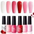 thumbnail image 1 of Gellen Gel Nail Polish Kit, 6 Colors Glossy White Pink Red UV Gel Polish Set, Soak Off Nail Polish Set for Home DIY Manicure, Gifts for Women, 1 of 9