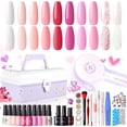 thumbnail image 1 of Gellen Gel Nail Polish Starter Kit with UV Lamp, 10 Colors Rose Lover Gel Polish with 36W Nail Lamp Top & Base Coat Nail Tools Manicure Set & Storage Box, All-In-One Gel Nail Polish Kit, 1 of 10