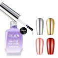 thumbnail image 1 of Gellen Gel Top Coat for Chrome Nail Powder, 18ML No Wipe Clear Top Coat Gel Nail Polish, High Glossy Mirror UV Gel Top Coat, Soak off Top Gel for Metallic Gel, 1 of 8