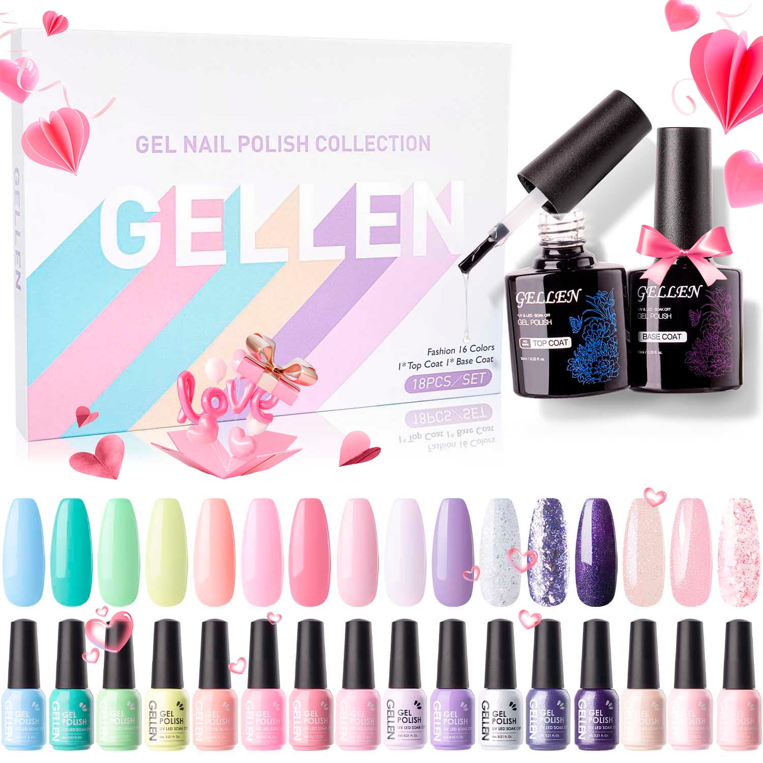 Buy Gellen UV Gel Nail Polish Kit - Popular Nude Colors Series, 6 Colors  8ml Each Nail Gel Manicure Set Online at Low Prices in India - Amazon.in