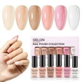 thumbnail image 1 of Gellen Nail Polish, Quick Air Dry 6Colors Nail Lacquer Set French Style Jelly Trendy Nail Polish Kit for Nail Manicure DIY Art Home, No UV Light Needed, 0.33 oz, 1 of 8