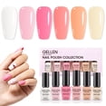 thumbnail image 1 of Gellen Nail Polish, Quick Air Dry 6Colors Nail Lacquer Set Nude Pink White Trendy Nail Polish Kit for Nail Manicure DIY Art Home, No UV Light Needed, 0.33 oz, 1 of 8