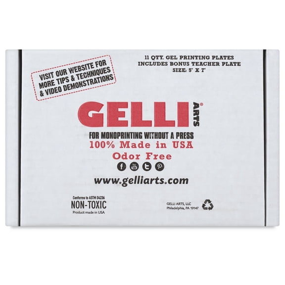 Gelli Arts Gel Printing Plates - Class Pack, 5" x 7", Rectangle, Pkg of 11
