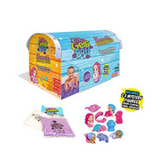 Gelli Baff - Mermaid Treasure Chest Glittery Purple, Includes 2 Mystery Figures! 300g