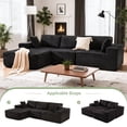 thumbnail image 1 of Gelloan 113" Modular Sectional Sofa, Cloud Sectional Couch with Deep Seat, Modern Modular L-Shape Sofa Couch with Chaise,Upholstered Couches for Living Room Bedroom,Black,Left Facing Chaise, 1 of 8