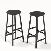 Gelloan Bar Stools, Barstools Set of 2,Counter Height Barstools,27.7" Bar Stools for Kitchen Island, Industrial Bar Chairs, for Dining Room, Kitchen, Bar,Black