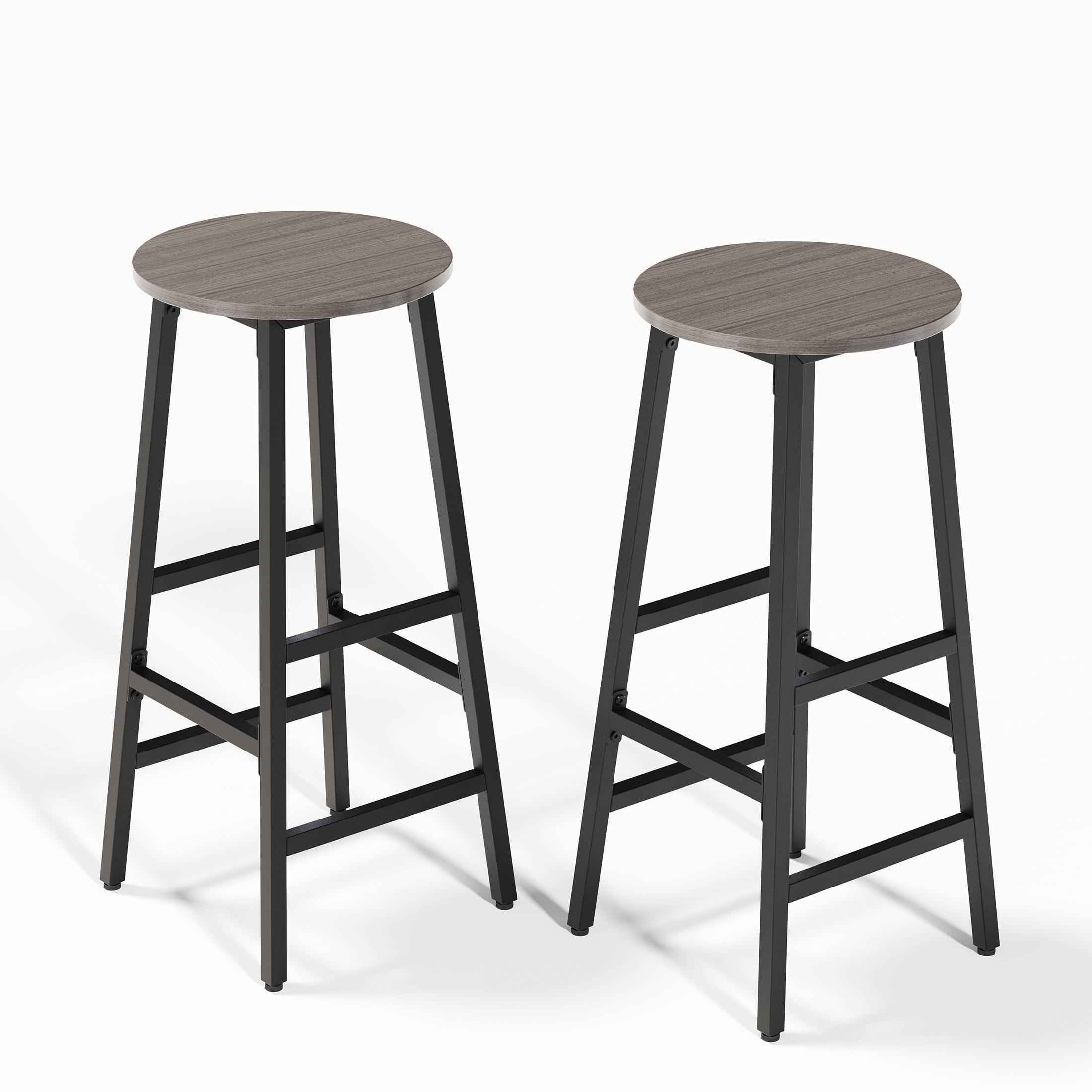 Gelloan Bar Stools, Barstools Set of 2,Counter Height Barstools,27.7" Bar Stools for Kitchen Island, Industrial Bar Chairs, for Dining Room, Kitchen, Bar,Greige