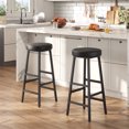 thumbnail image 1 of Gelloan Bar Stools Set of 2, PU Leather Padded Barstools, 27.7" Counter Height Bar Stools for Kitchen Island, Upholstered Industrial Bar Chairs with Metal Frame, for Dining Room Kitchen Bar, Black, 1 of 1