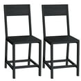 thumbnail image 1 of Gelloan Dining Chairs Set of 2, Rustic Wood Chairs with Metal Steel Frame, Comfortable Seat, Modern Farmhouse Chair for Kitchen, Bedroom, Living Room,Black, 1 of 7