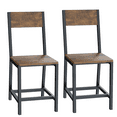 thumbnail image 1 of Gelloan Dining Chairs Set of 2, Rustic Wood Chairs with Metal Steel Frame, Comfortable Seat, Modern Farmhouse Chair for Kitchen, Bedroom, Living Room,Rustic Brown, 1 of 7