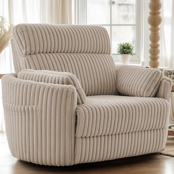 Gelloan Oversized Power Recliner Chairs for TWO Person Faux Fur Electric Extra Large Recliners Soft Overstuffed Reclining Theater Seating for Living Room with USB Port,34" Seat Width