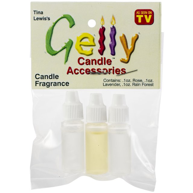 Gelly Candle Fragrance Assortment .1oz 3/Pkg-Rose, Lavender & Rainforest, Pk 3