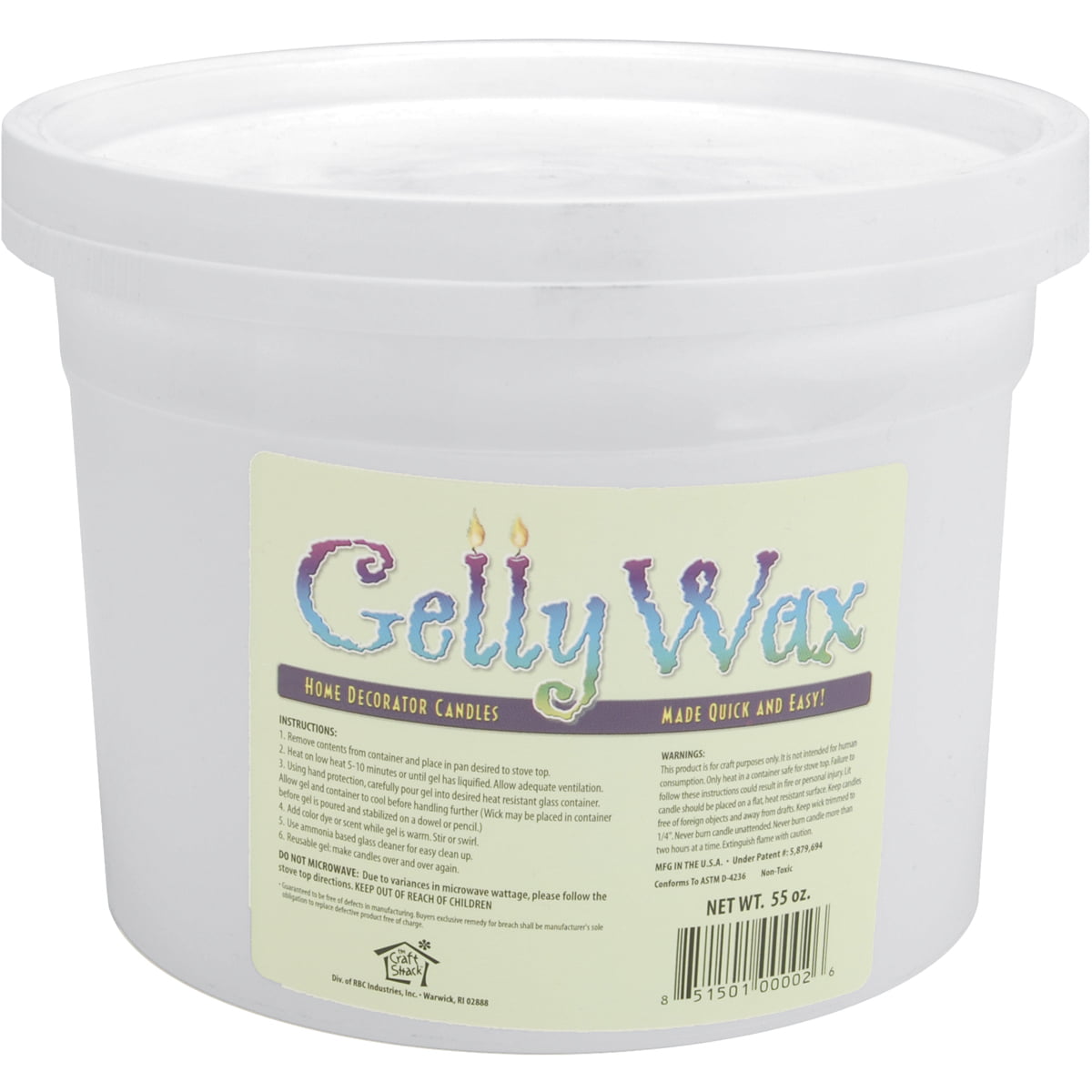 Gelly Candle Wax 55oz-Clear 