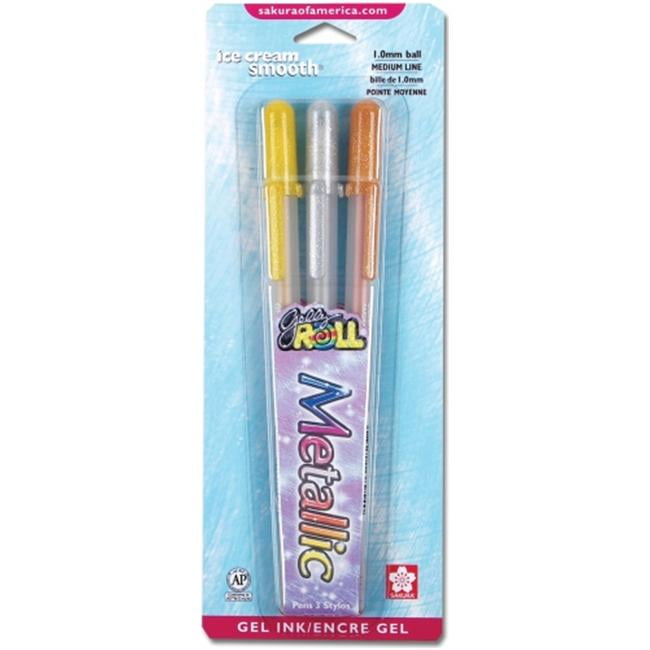 Sakura Gelly Roll Pens Metallic, 3 pk (Gold, Silver, Copper)
