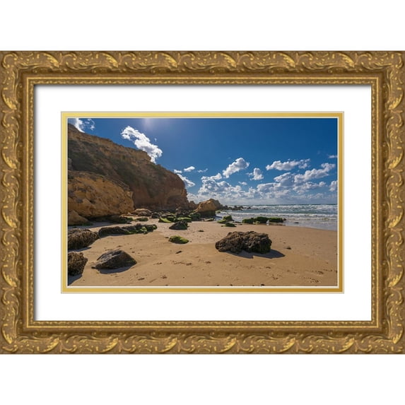Gelman, Alan 14x10 Gold Ornate Wood Framed with Double Matting Museum Art Print Titled - After the Storm