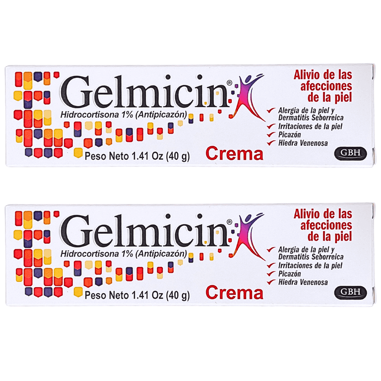 Gelmicin Hydrocortisone 1% Cream, Fast Acting Anti-Itch Relief for