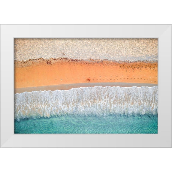 Gelmini, Paolo 24x17 White Modern Wood Framed Museum Art Print Titled - Seashore