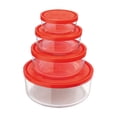 thumbnail image 1 of Gelo 4 Piece Round Set with Red Lids. - assorted, 1 of 2