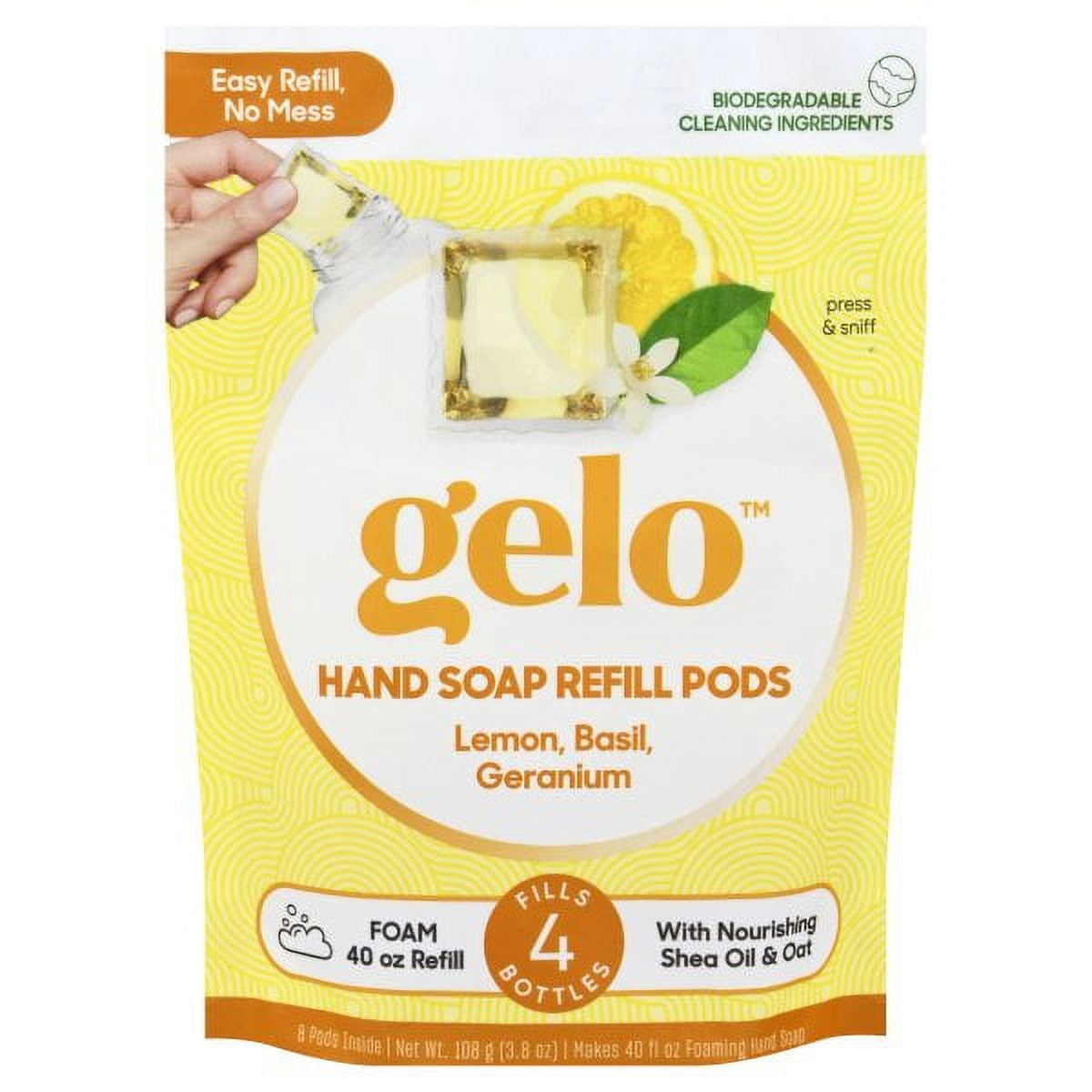 Gelo Hand Liquid Soap Refill, Lemon Basil Scent, 40 Oz 1 Each
