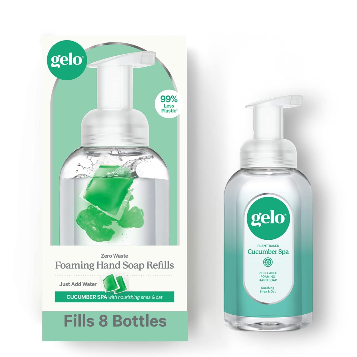Gelo Foaming Hand Soap Refill Pods CucumberMelon Jasmine Flower 40