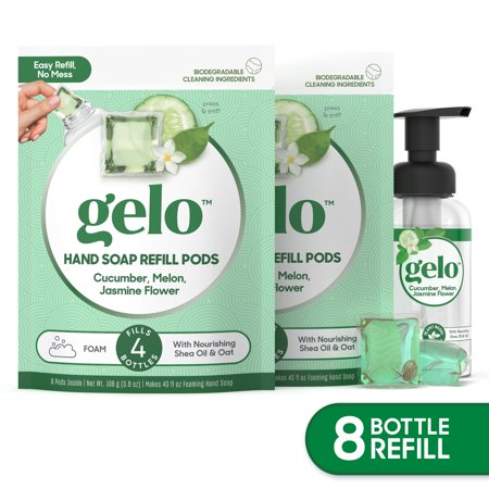 Gelo Foaming Hand Soap Value Pack | 80oz Refill + Reusable Bottle | Cucumber & Melon