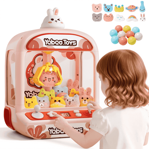 Gelomee Claw Machine for Kids Girls, Bunny Vending Machine for Boys, Christmas Party Birthday Gift for Aged 3 to 12 Year Old