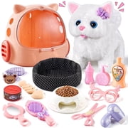 Gelomee 16 Pcs Cat Toys Interactive for Kids, Stuffed Animals for Girls, Plushie Toy for Toddler Boys with Talking , Birthday Gifts for 1-3 Year Old