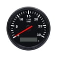 thumbnail image 1 of Geloo 85mm Marine Tachometer Gauge Hour Meter 0-3000 RPM Universal Boat Car RV Motor PRM Meter, 1 of 10