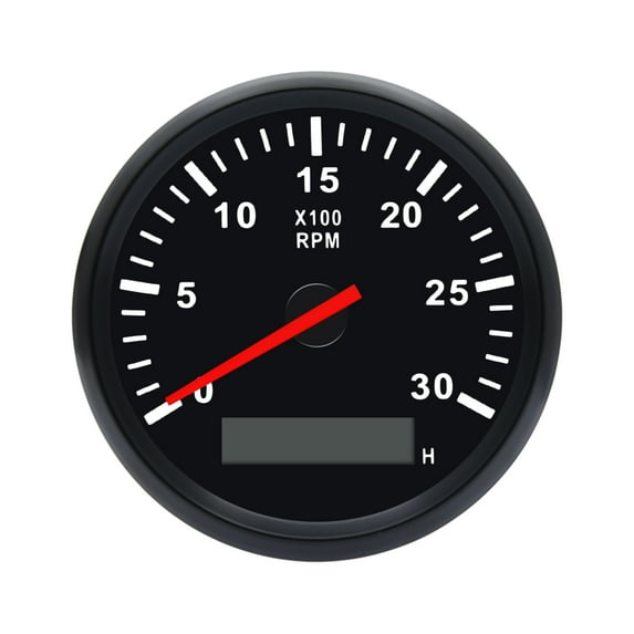 Geloo 85mm Marine Tachometer Gauge Hour Meter 0-3000 RPM Universal Boat Car RV Motor PRM Meter