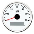 thumbnail image 1 of Geloo Baot Tachometer Hour Meter Waterproof Marine Tachometer Gauge 0-6000RPM 85mm for Car Truck RV, 1 of 6