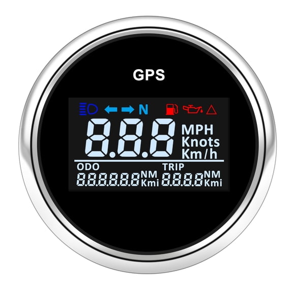 Geloo Digital GPS Speedometer Multifunction Odometer LCD Disply for Car Motorcycle Boat 12V 24V