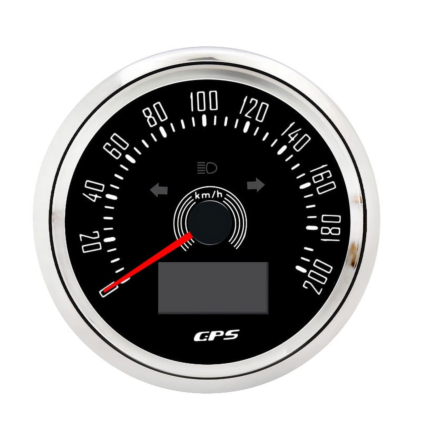Geloo GPS Speedometer 85mm 200km/h Odometer Gauge COG Trip Meter for