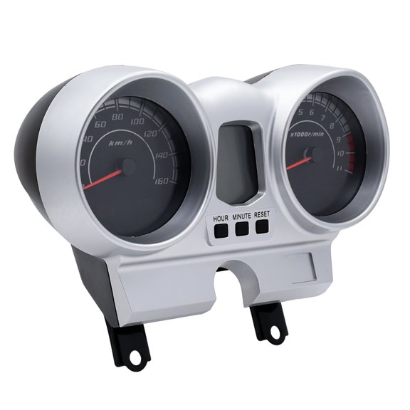 Geloo Motorcycle Tachometer Speedometer and Odometer Dual Gauge with LED Backlight