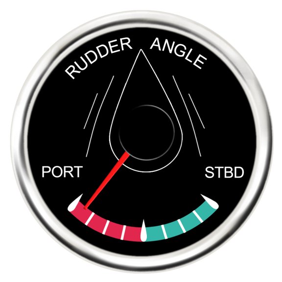 Geloo Rudder Angle Meter Boat Marine Rudder Angle Indicator Gauge