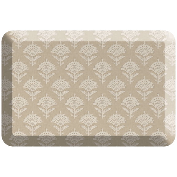 Gelpro Designer Comfort Mat - Petal Blockprint Tan - 20x30