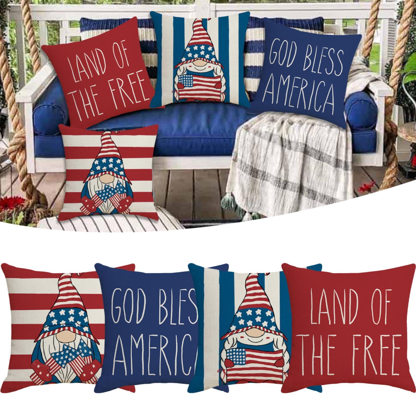 Gelren 4Th of July Pillow Covers Clearance Throw Pillow Case