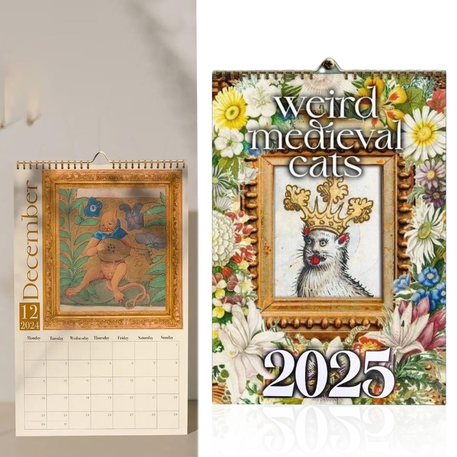 Gelren Clearance Calendar Medieval Cats Calendar 2025 Medieval Cats
