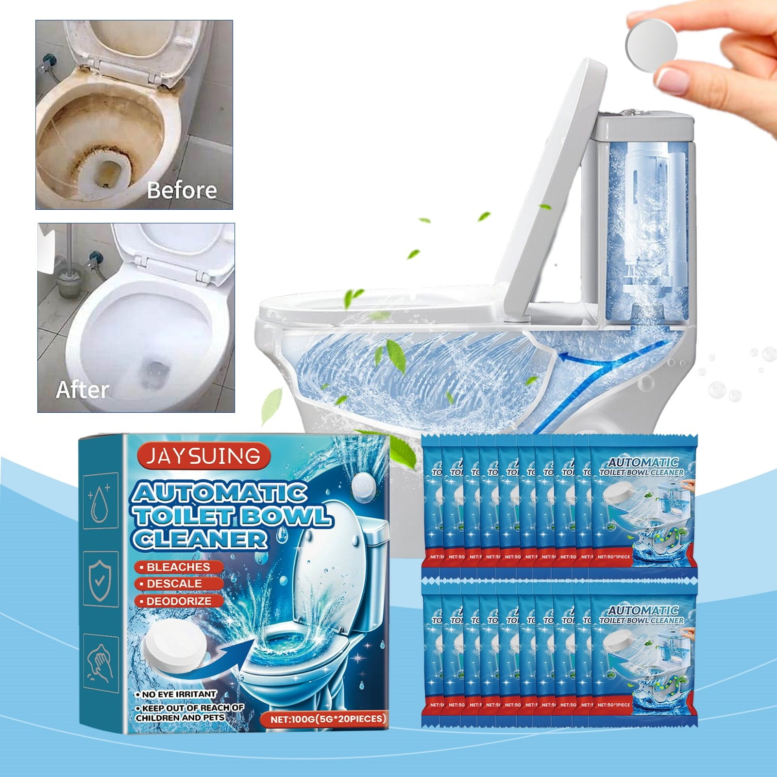 Gelren Hot StyleToilet Bowl Cleaner Tablets Automatic Toilet Bowl Cleaners With Bleach Toilet