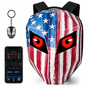 Gelrova 19-inch Programmable LED ABS Hard Shell Motorcycle Backpack Multicolor