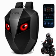 Gelrova 19-Inch LED Motorcycle Backpack, Hard Shell Riding Backpack with Programmable LED Eyes, App Control, Black