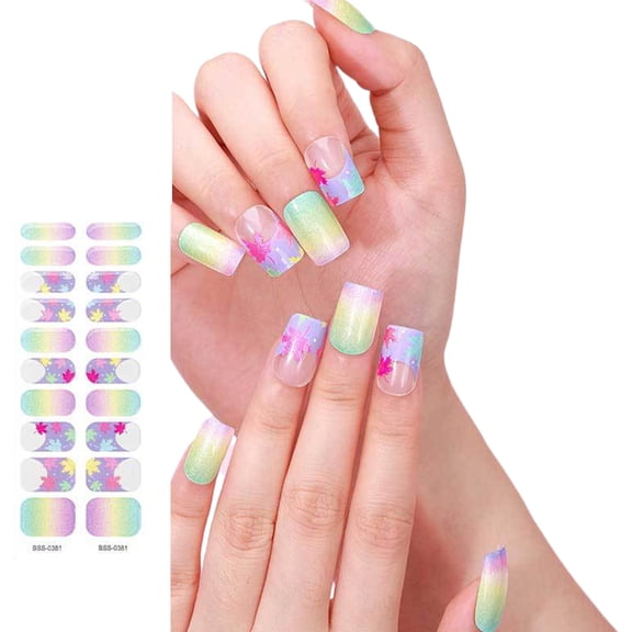 Gels Nails Wraps Semi Cured Nails Polish Wraps Korean Style Gels Nails Stickers Gels Nails Strips Nails Art Decoration