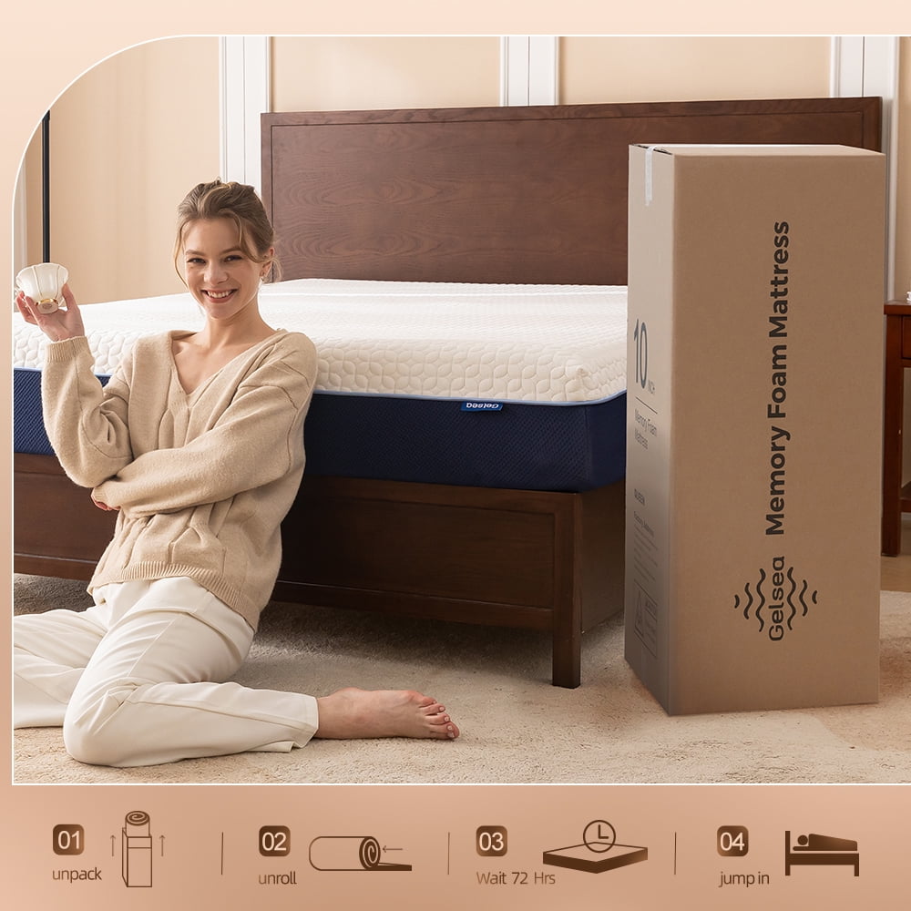 Gelsea Full 10-Inch Gel Memory Foam Mattress with Breathable Cover