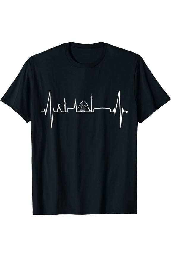 Gelsenkirchen Skyline Heartbeat Fan Heart Love Ruhr, Germany T-Shirt mens t irt men,black,women,misfits,journey ,boys