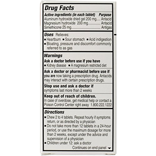 Gelusil Antacid & Anti Gas Tablets for Heartburn Relief, Acid Reflux