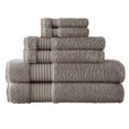 thumbnail image 1 of Gem 6 Piece Towel Set, Soft Turkish Cotton, Absorbent Texture, Dark Gray- Saltoro Sherpi, 1 of 5