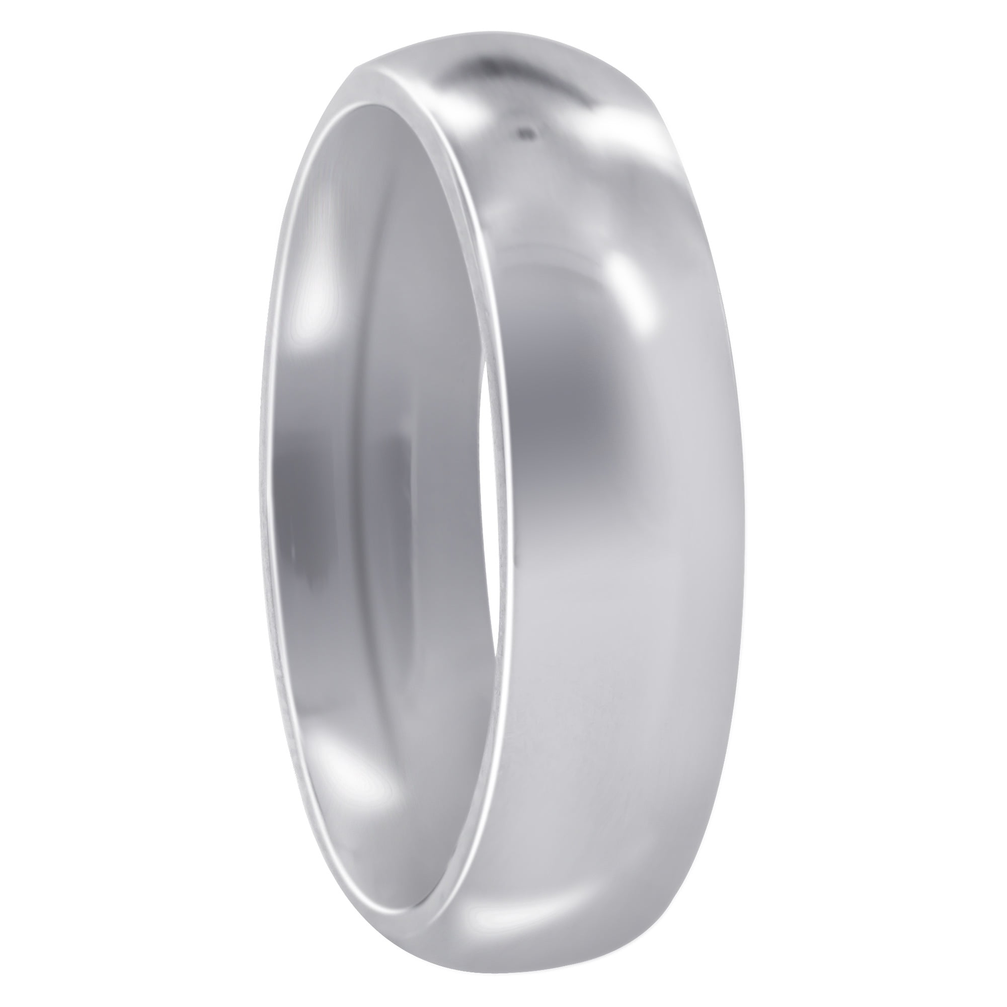 Gem Avenue  Stainless Steel Plain Comfort Fit 6mm Wedding Band Size 13