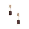 thumbnail image 1 of Gem Emerald Shape Dangle Earring Color - Brown, 1 of 2