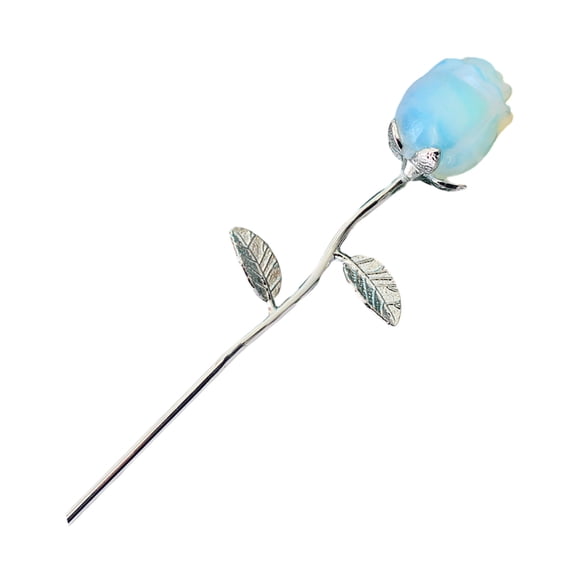 Gem Flower Decoration - Natural Stone, Reiki Properties, Carved Design, for Home Decor/Jewelry/Gift Giving