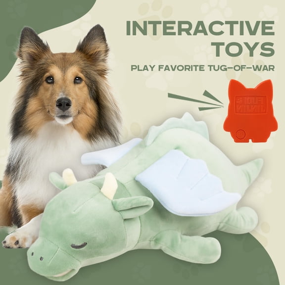 Gem Flying Dragon Dog Heartbeat Toy, Puppy Separation Stress Toy, Puppy Behavioral Training Aid for Dog Sleep Aid Plush